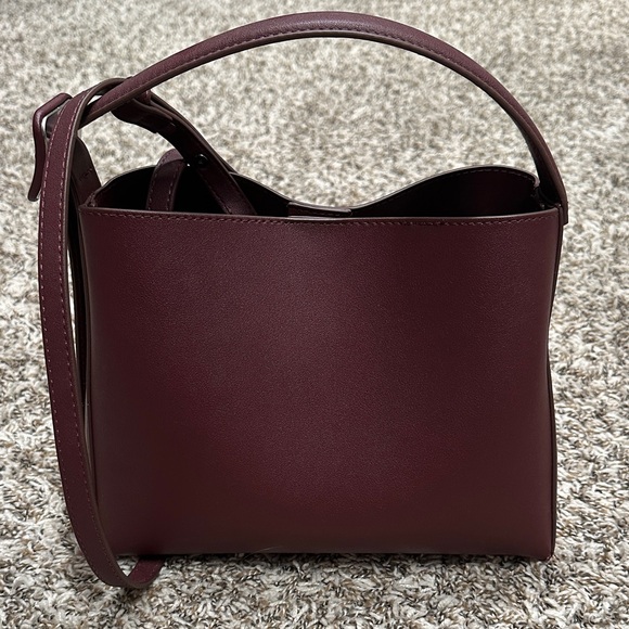 Mango Deep Burgundy Shopper Bag - Picture 3 of 6